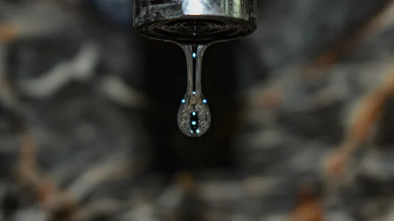 Druppelende kraan met waterdruppel – lekkende kraan zelf repareren